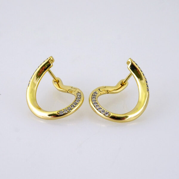 E1831 Women's Earrings - Aretes Dama - Zircon Stone/14k Real Color/
