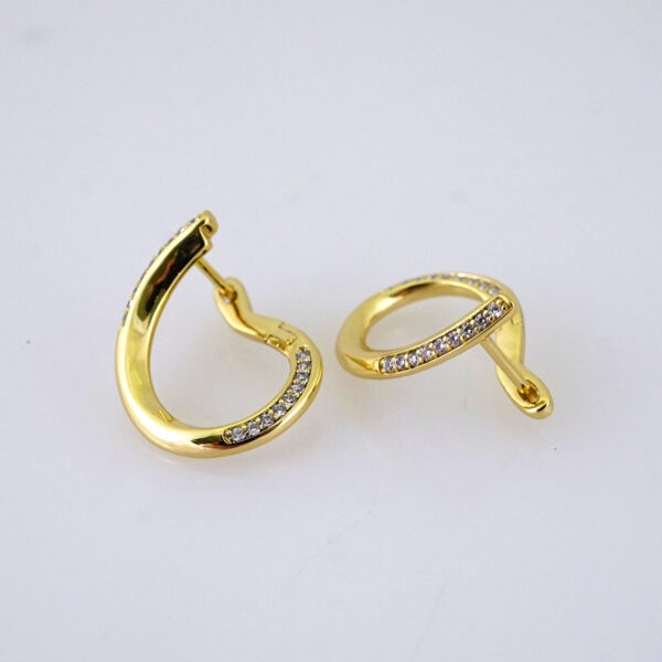 E1831 Women's Earrings - Aretes Dama - Zircon Stone/14k Real Color/