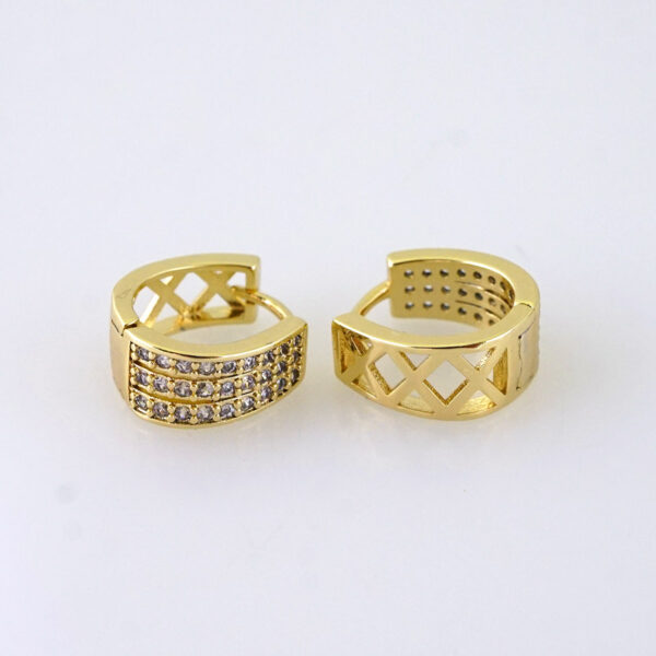 E1833 Women's Earrings - Aretes Dama - Zircon Stone/14k Real Color/ - Image 2