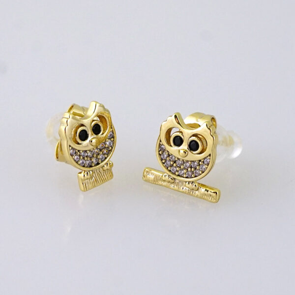 E1834 Women's Earrings - Aretes Dama - Zircon Stone/14k Real Color/