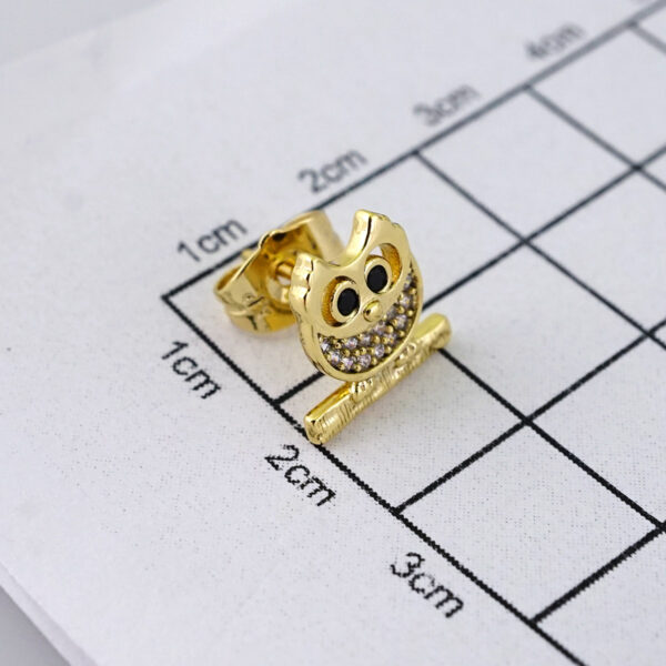 E1834 Women's Earrings - Aretes Dama - Zircon Stone/14k Real Color/