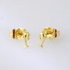 E1835 Earrings/Aretes/ Plain/ 14k Real Color/