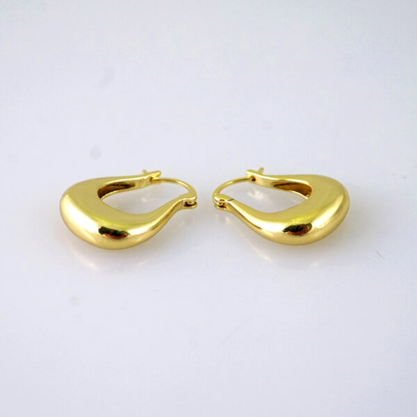 E1837 Earrings - Aretes - Plain - 14k Real Color