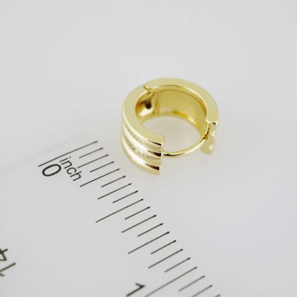 E1897 Earrings - Aretes - Plain - 14k Real Color