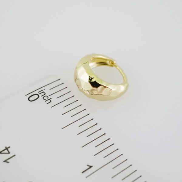 E1899 Earrings - Aretes - Plain - 14k Real Color