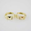 E1900 Earrings - Aretes - Zircon Stone - 14K Real Color