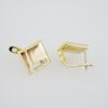 E1907 Earrings - Aretes - Zircon Stone - 14K Real Color