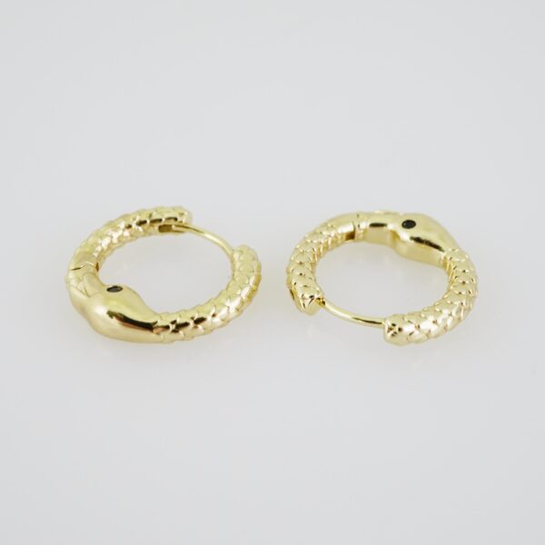 E1908 Earrings - Aretes - Plain - 14k Real Color