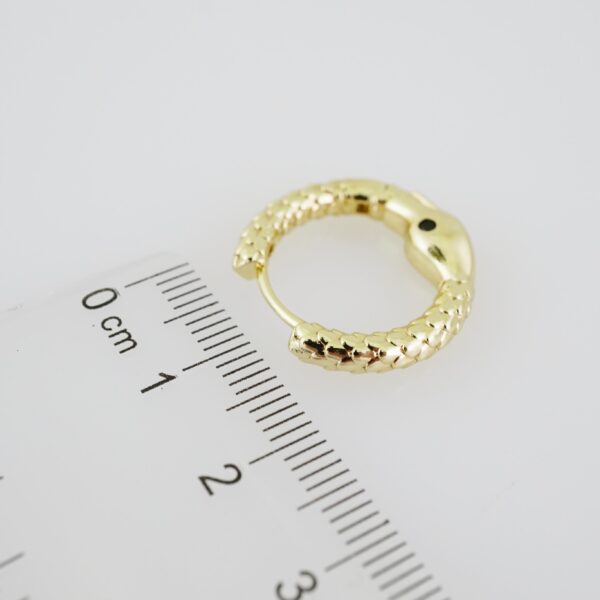 E1908 Earrings - Aretes - Plain - 14k Real Color