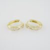 E1911 Earrings - Aretes - Zircon Stone - 14K Real Color