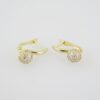 E1915 Earrings - Aretes - Zircon Stone - 14K Real Color