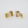 E1916 Earrings - Aretes - Zircon Stone - 14K Real Color