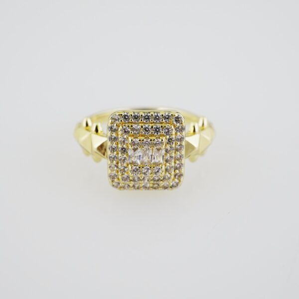 R672 RING - ANILLO - Zircon Stone - 14K Real Color