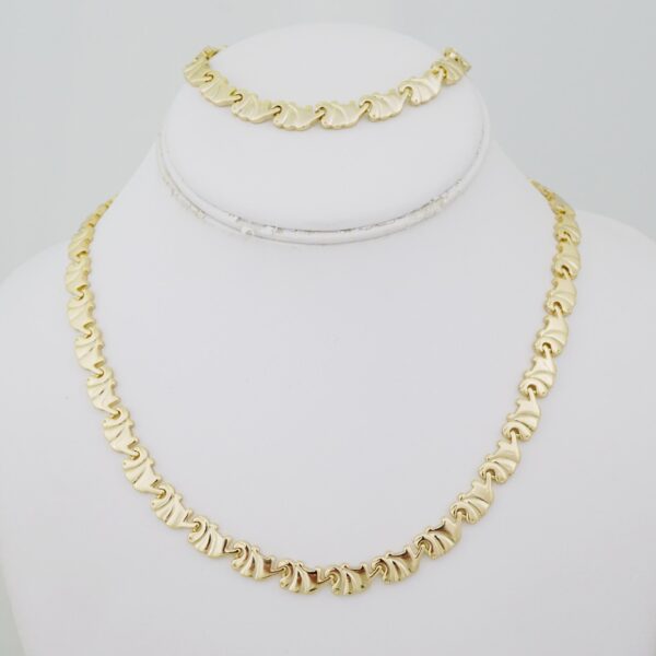 SET1475 Gargantilla - Pulsera - Choker W - Bracelet - Zircon Stone - 14K Real