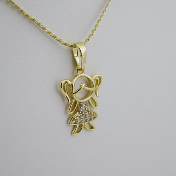 SET1479 Cadenas - Colgante - Chain W - Pendants - 14K Real Color - Zircon Stone 2mmX50cm