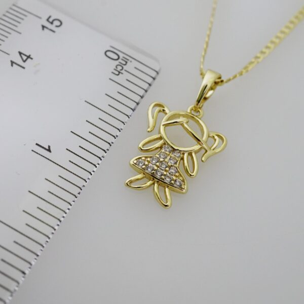 SET1479 Cadenas - Colgante - Chain W - Pendants - 14K Real Color - Zircon Stone 2mmX50cm