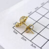 E1841 Earrings - Aretes - Zircon Stone - 14K Real Color - Image 3