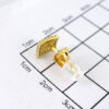 E1845 Earrings - Aretes - Zircon Stone - 14K Real Color - Image 3