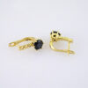 E1848 Earrings - Aretes - Zircon Stone - 14K Real Color - Black - Image 2