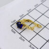 E1850 Earrings - Aretes - 14K Real Color - Blue - Image 3