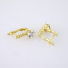 E1852 Earrings - Aretes - Zircon Stone - 14K Real Color - Image 2