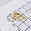 E1852 Earrings - Aretes - Zircon Stone - 14K Real Color - Image 3