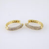 E1855 Earrings - Aretes - Zircon Stone - 14K Real Color