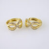 E1857 Earrings - Aretes - Zircon Stone - 14K Real Color