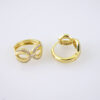 E1857 Earrings - Aretes - Zircon Stone - 14K Real Color - Image 2