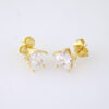 E1867 Earrings - Aretes - Zircon Stone - 14K Real Color