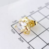 E1877 Earrings - Aretes - Zircon Stone - 14K Real Color - Image 3