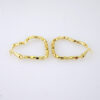 E1880 Earrings - Aretes - Plain - 14k Real Color
