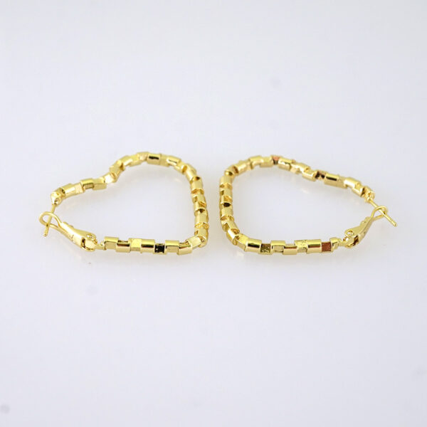 E1880 Earrings - Aretes - Plain - 14k Real Color