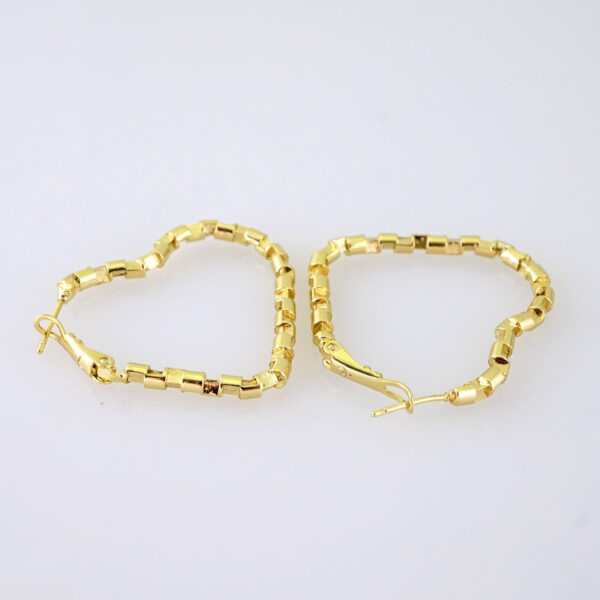 E1880 Earrings - Aretes - Plain - 14k Real Color