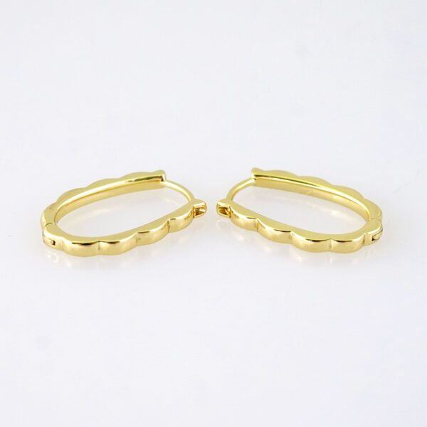 E1882 Earrings - Aretes - Plain - 14k Real Color