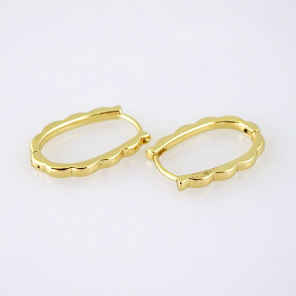 E1882 Earrings - Aretes - Plain - 14k Real Color