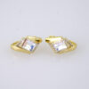 E1887 Earrings - Aretes - Zircon Stone - 14K Real Color