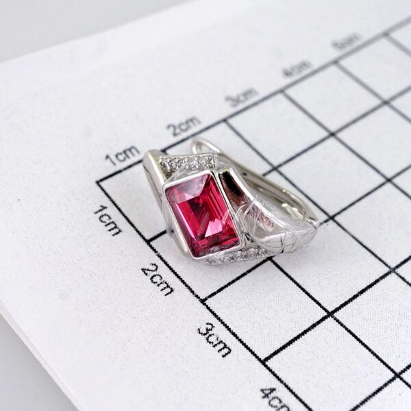 E1888 Earrings - Aretes - Zircon Stone - 14K Real Color