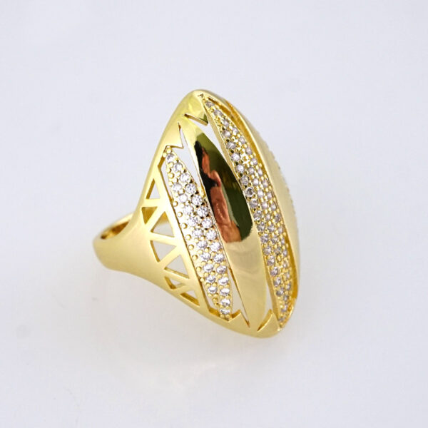 R669 RING - ANILLO - Zircon Stone - 14K Real Color