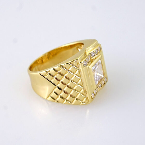 R671 RING - ANILLO - Zircon Stone - 14K Real Color