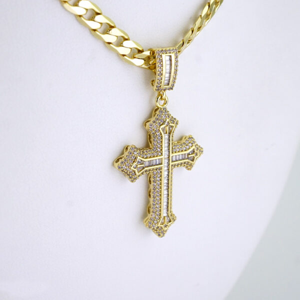 SET1472 Chain & Colgantes- Choker W - Pendants- 14K Real Color - Zircon Stone - 6mm x60cm