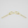 E1936 Earrings - Aretes - Zircon Stone - 14K Real Color