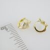 E1939 Earrings - Aretes - Zircon Stone - 14K Real Color
