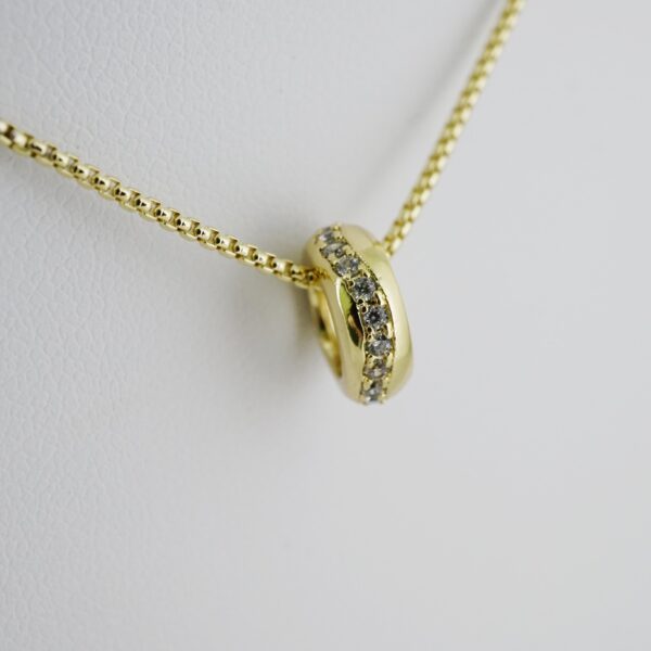 SET1482 Cadenas - Colgante - Chain W - Pendants - 14K Real Color - Zircon Stone 2mmX45cm