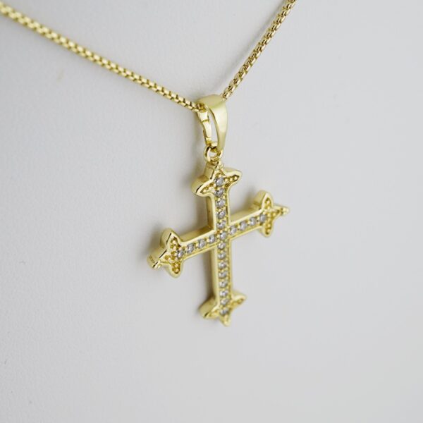 SET1483 Cadenas - Colgante - Chain W - Pendants - 14K Real Color - Zircon Stone 2mmX45cm