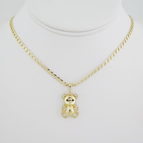 SET1489 Cadenas - Colgante - Chain W - Pendants - 14K Real Color - Zircon Stone 3mmX45cm