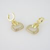 E1945 Earrings - Aretes - Zircon Stone - 14K Real Color
