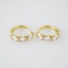 E1965 Earrings - Aretes - Zircon Stone - 14K Real Color