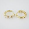 E1965 Earrings - Aretes - Zircon Stone - 14K Real Color - Image 2