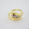 R682 RING - ANILLO - Zircon Stone - 14K Real Color